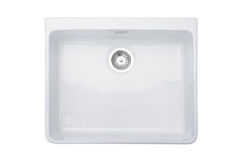 River range - Bailey - Ceramic White Undermount Sink One Bowl 595mm x 475mm