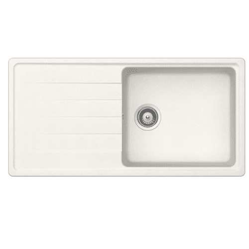 River Range - Caroni - White Inset Single Bowl Granite Sink 1000 x 500mm