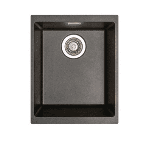 River Range - Cherwell - Black Undermount/Inset Single Bowl Granite Sink 370 x 460mm