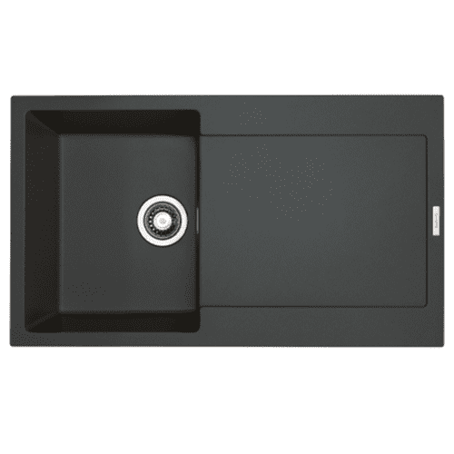 River Range - Danube - Shadow Grey Inset Single Bowl Granite Sink 860 x 500mm