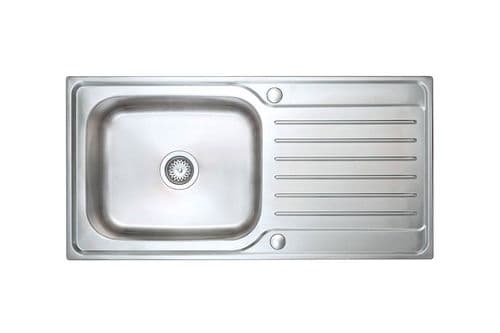 River Range - Eden Brushed Steel Sink - Single bowl 1000mm x 500mm
