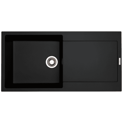 River Range - Hudson - Black Inset Single Bowl Granite Sink 1000 x 500mm