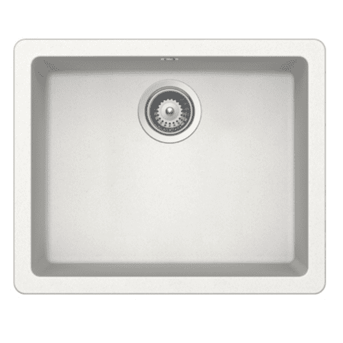 River Range - Kennet - White Undermount/Inset Single Bowl Granite Sink 550 x 430mm