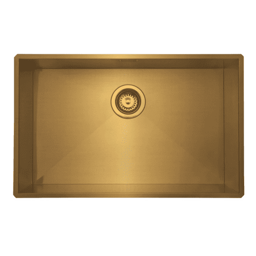 River Range - Marista - Gold Stainless Steel Single Single Bowl Undermount/Inset Sink 730 x 430mm