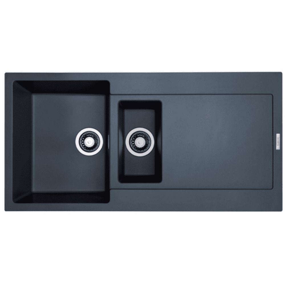 River Range - Nelson - Blue Inset One & a half Bowl Granite Sink 1000 x ...
