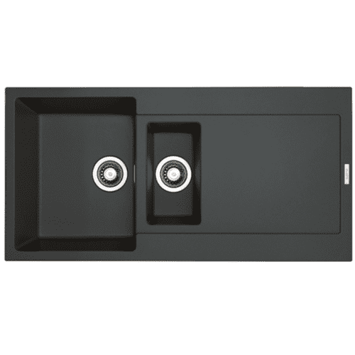 River Range - Nelson - Shadow Grey Inset One & a half Bowl Granite Sink 1000 x 500mm