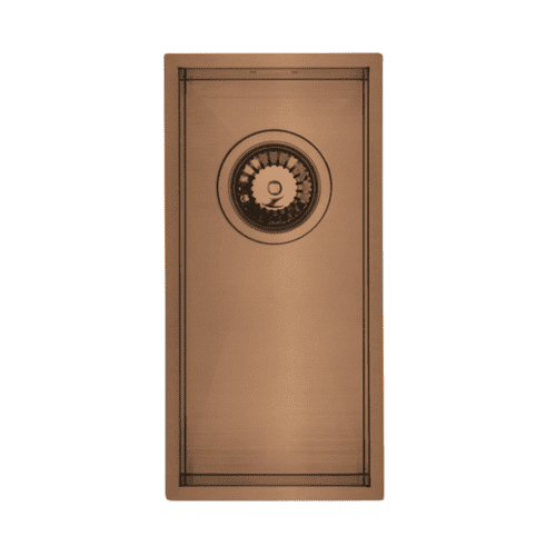 River Range - Pecos - Copper Stainless Steel Single Half Bowl Undermount/Inset Sink 210 x 430mm