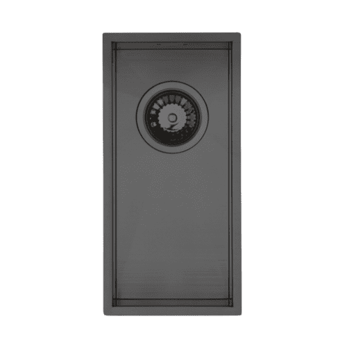 River Range - Pecos - Gunmetal Stainless Steel Single Half Bowl Undermount/Inset Sink 210 x 430mm