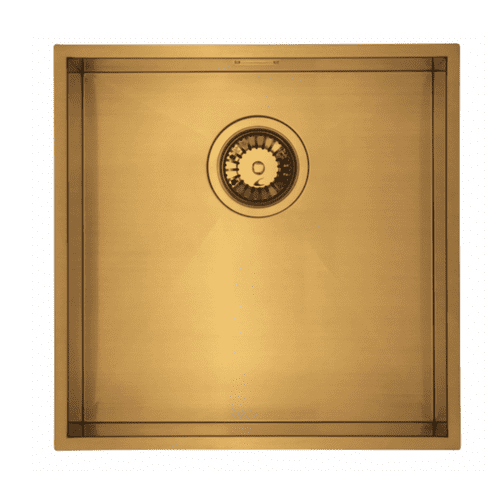 River Range - Tagus - Gold Stainless Steel Single Single Bowl Undermount/Inset Sink 430 x 430mm
