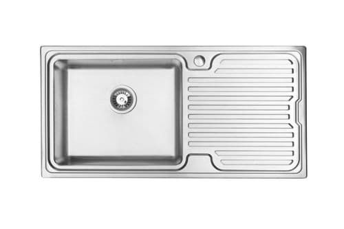 River range - Tamar Brushed Steel Sink - Single bowl - 1000mm x 500mm