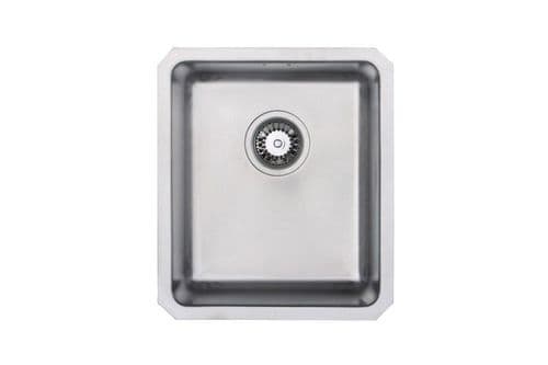 River range - Weaver Brushed Steel Undermount Sink - Single Bowl 390mm x 450mm