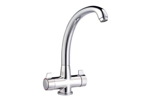 River - Twin Leaver Mixer Tap - Volga - Chrome