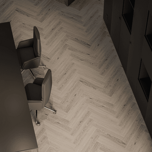 Rocko SPC Herringbone Flooring - Greige Montanara Oak K800