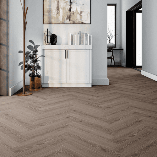 Rocko SPC Herringbone Flooring - Steel Montanara Oak K801