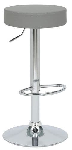 Semplice Bar Stool Faux-Leather Non Weighted - Slate Grey