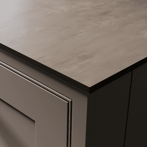 Senses 12mm Compact Laminate Worktops - Pure concrete - Matte - Black Core