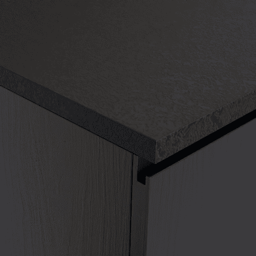 Senses 23mm Square Edge Laminate Worktops - Black Rock - Rock