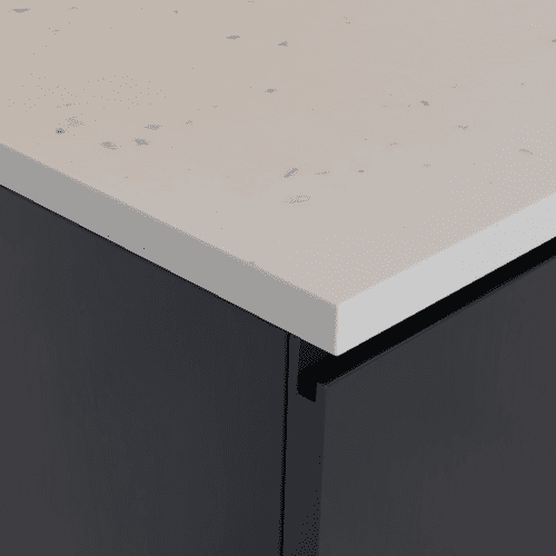 Senses 23mm Square Edge Laminate Worktops - White Fleck - Matte