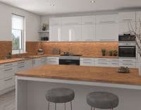 Senses Postformed Laminate 38mm Worktops - Colmar Oak - Dogal