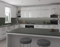 Senses Postformed Laminate 38mm Worktops - Grey Lunar Slate - Italian Stone