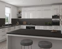 Senses Postformed Laminate 38mm Worktops - Pietra Grey Marble - matte