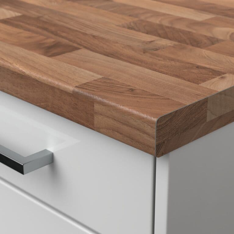 Senses Postformed Laminate 38mm Worktops - Walnut Butcher Block - Dogal