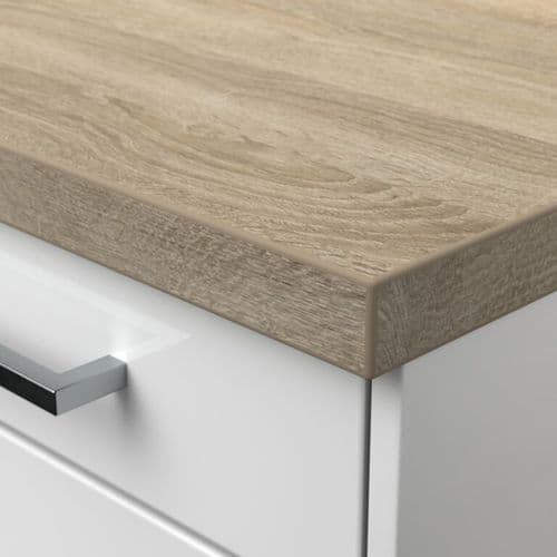 Senses Square Edge Laminate 38mm Worktops - Delamere Light Oak - Natural