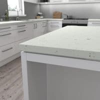 Senses Square Edge Laminate 38mm Worktops - White Fleck - Matte