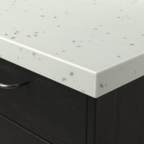 Senses Square Edge Laminate 38mm Worktops - White Fleck - Matte