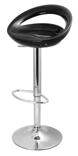 Sorrento Plastic Swivel Bar Stool - Black