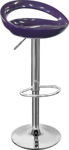 Sorrento Plastic Swivel Bar Stool - Purple