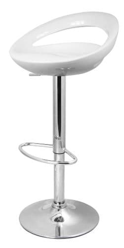 Sorrento Plastic Swivel Bar Stool - White