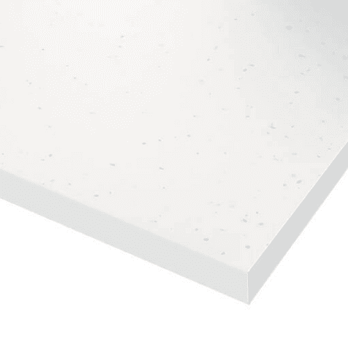 Spectra Solid Laminate 12mm Worktops - Calm White Quartz - White Core - Matt