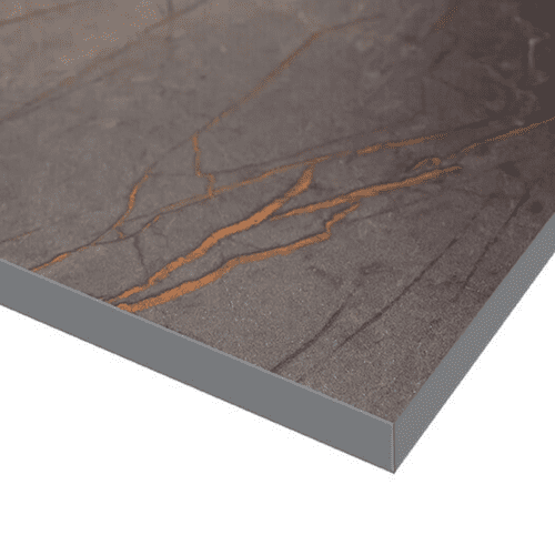 Spectra Solid Laminate 12mm Worktops - Gold Veined Marble - Medium Grey Core - Matt