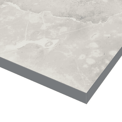 Spectra Solid Laminate 12mm Worktops - Light Grey Marble - Medium Grey Core - Matt