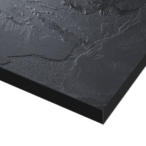 Spectra Solid Laminate 12mm Worktops - Pure Black Slate - Black Core - Slate