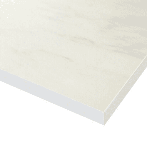 Spectra Solid Laminate 12mm Worktops - White Italian Marble - White Core - Matt