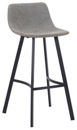 Supreme Antico Bar Stool Collection - Grey Distressed Faux Leather