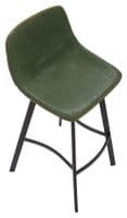 Supreme Antico Bar Stool  Collection - Sage Green Distressed Faux Leather - 66cm