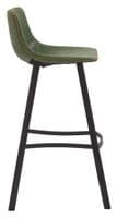 Supreme Antico Bar Stool  Collection - Sage Green Distressed Faux Leather - 66cm