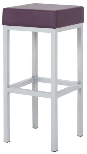 Supreme Cube Bar Stool Collection - Purple Faux-Leather