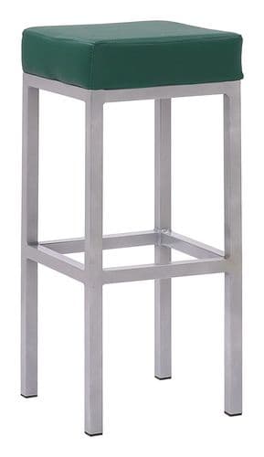 Supreme Cube Bar Stool Collection - Sage Green Faux-Leather