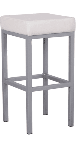 White leather stool best sale