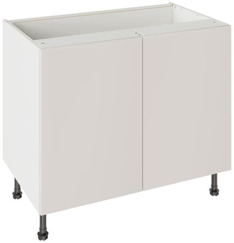 Value Slab Matt 1000 Base Kitchen Cabinet  - Light Grey - Flatpack - FKKV4108