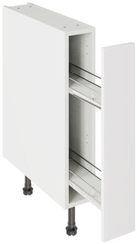 Value Slab Matt 150 Base Kitchen Cabinet Pull-out - Snow White - Flatpack - FKKV4051