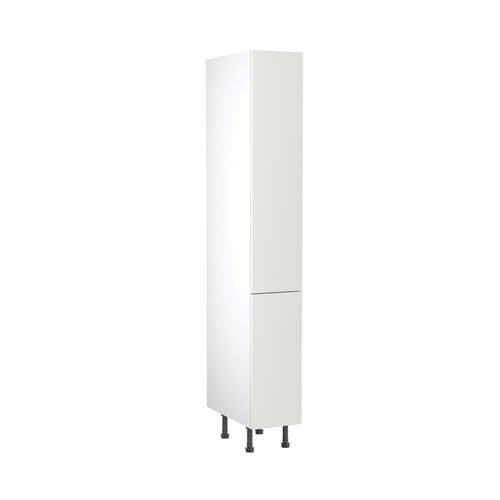 Value Slab Matt 300 Pull & Swing Larder Cabinet - Snow White - Flatpack - FKKV4053