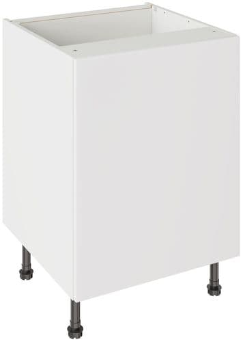 Value Slab Matt 600 Base Kitchen Cabinet  - Snow White - Flatpack - FKKV4004