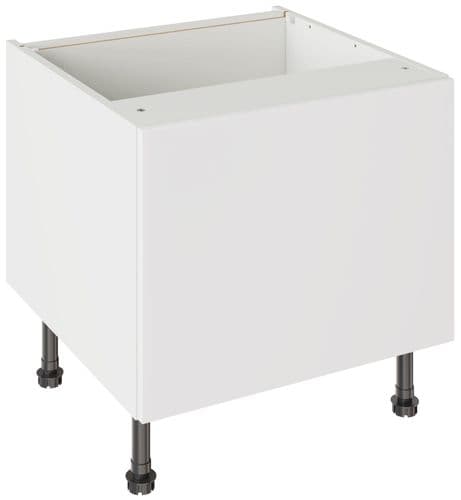 Value Slab Matt 600 Belfast Sink Base Kitchen Cabinet - Snow White - Flatpack - FKKV4070