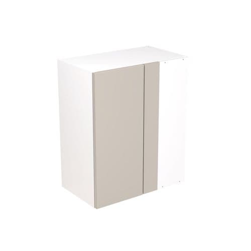 Value Slab Matt 600 Blind Corner Wall Kitchen Cabinet  - Light Grey - Flatpack - FKKV4116