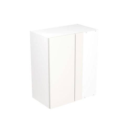 Value Slab Matt 600 Blind Corner Wall Kitchen Cabinet  - Snow White - Flatpack - FKKV4016
